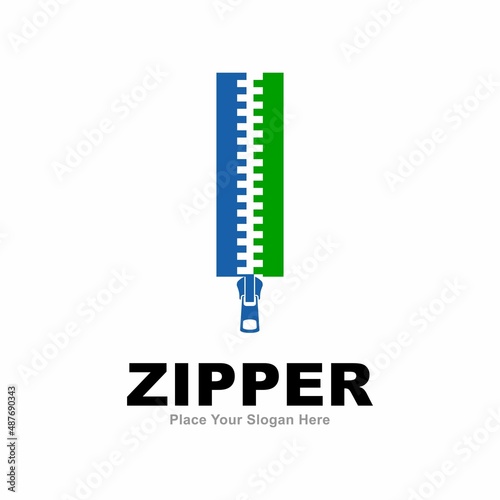 Letter I zipper logo vector design. Suitable for business, fashion design, initial name, poster, card and industry fashion symbol
