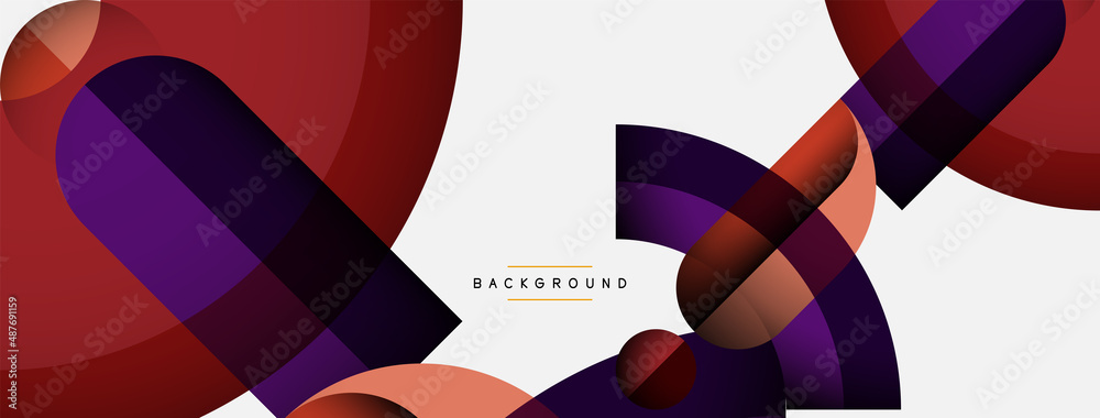 Geometric abstract background. Round shapes, circles, lines composition for wallpaper banner background or landing page Geometric abstract background. Round shapes, circles, lines composition for wallpaper banner background or landing page