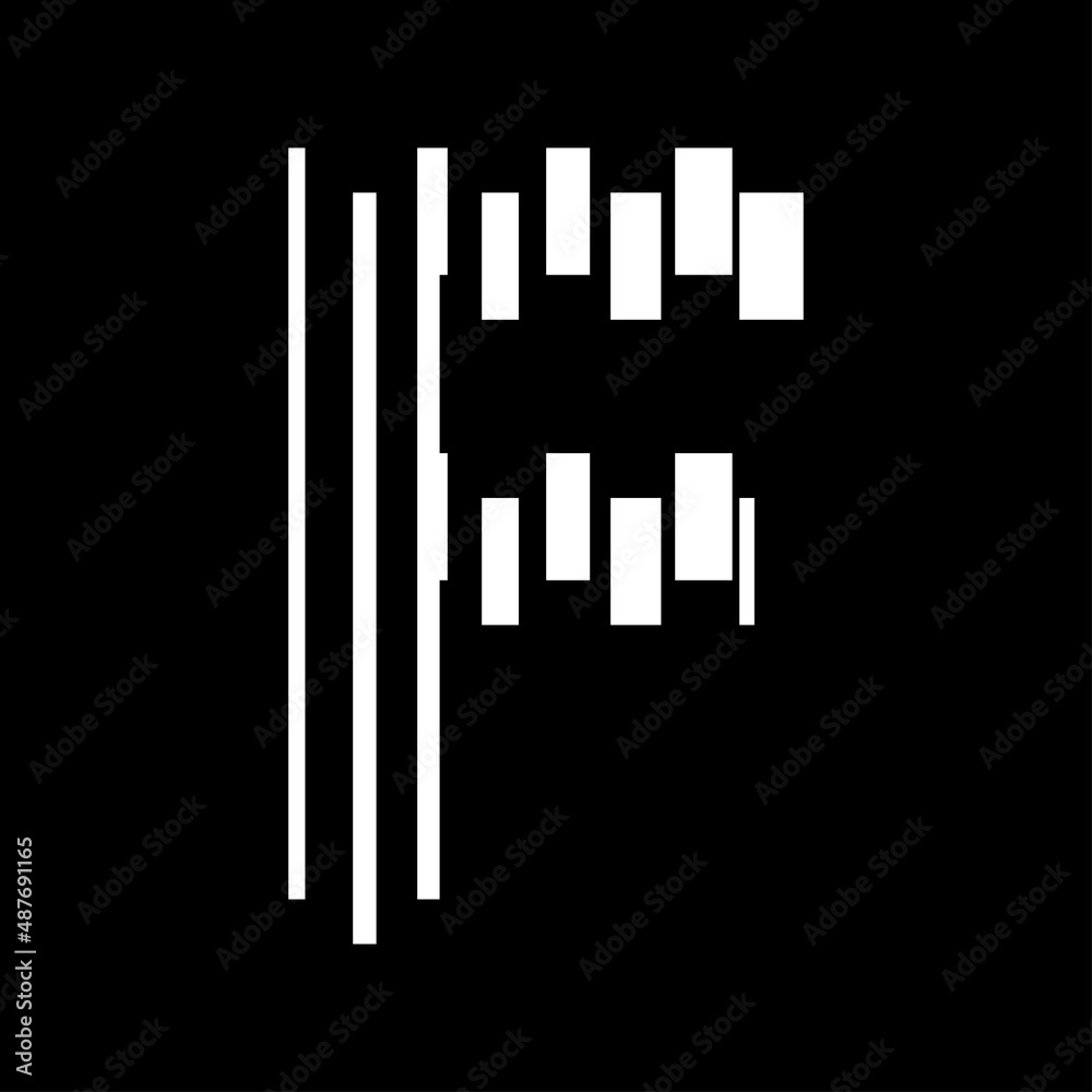 F abstract logo with slice effect design illustration F abstract logo with slice effect design illustration