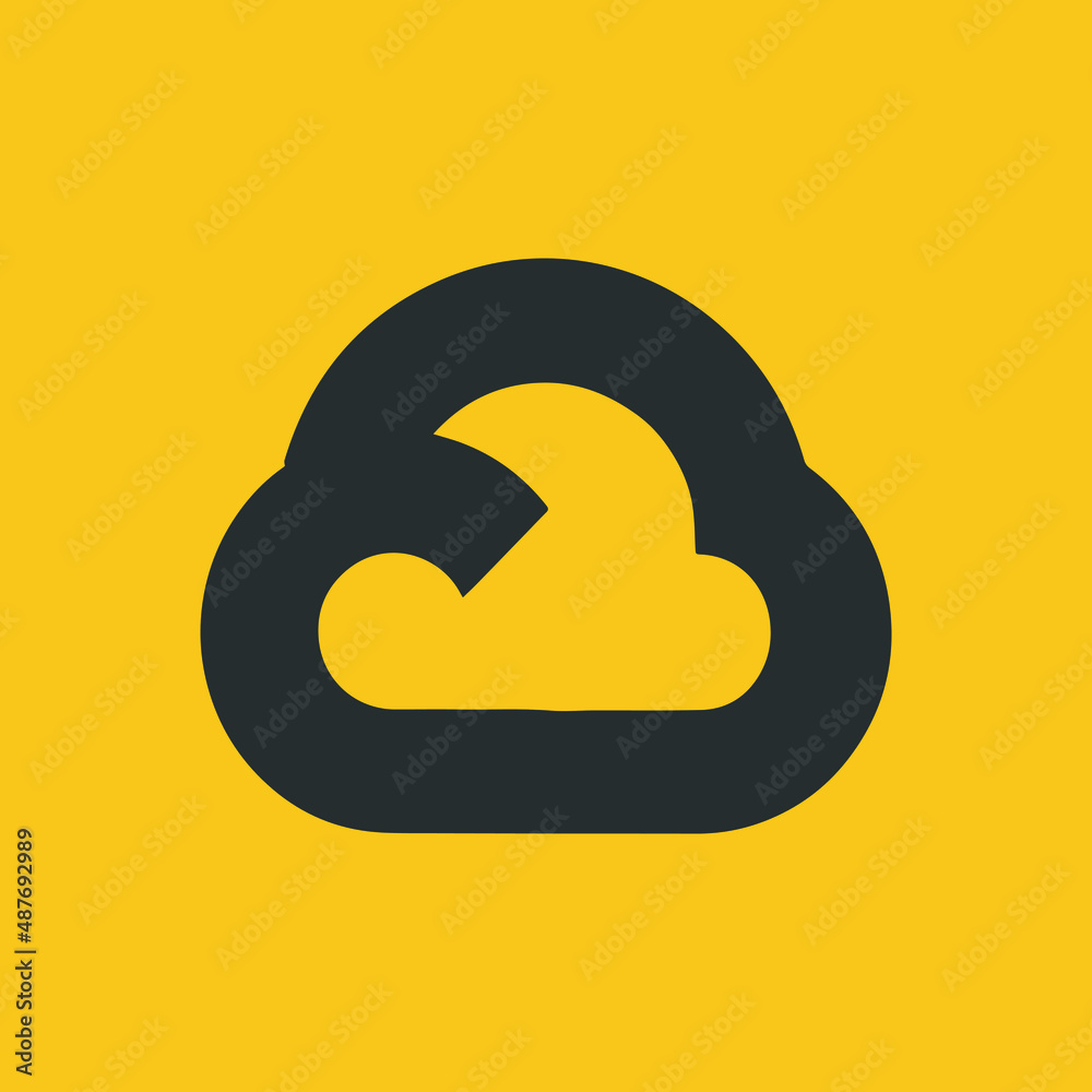 Black cloud icon symbol Black cloud icon symbol