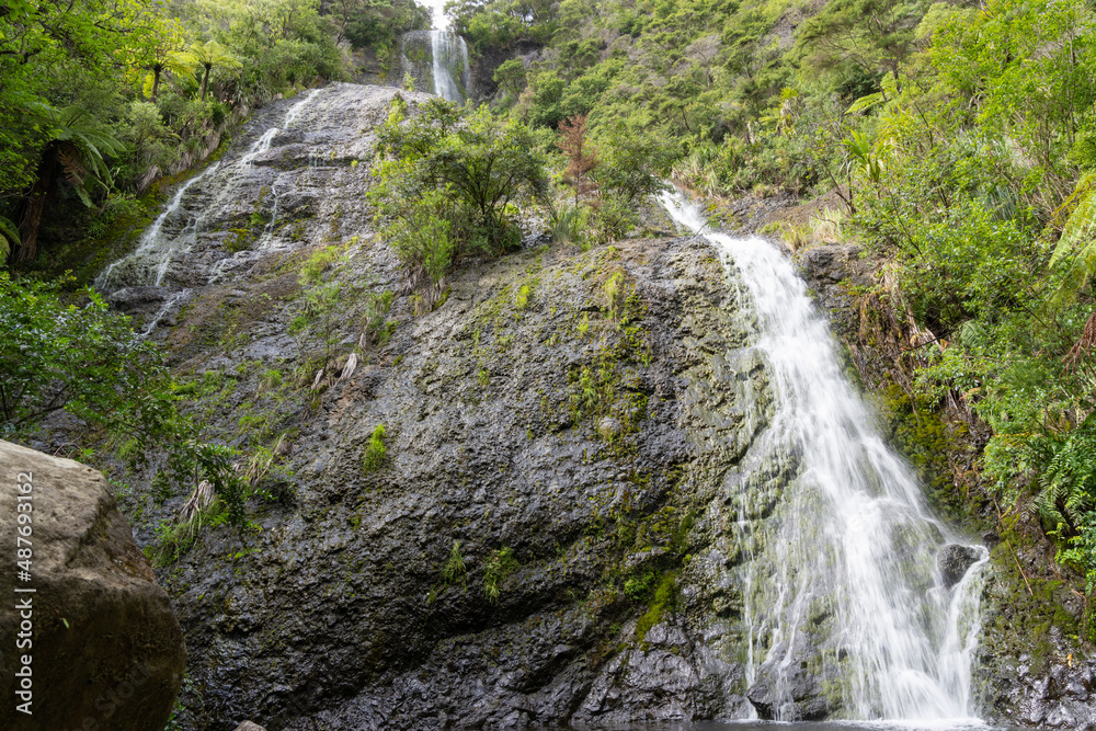 Scenic Waihirere Falls and bush off route 35 around east coast