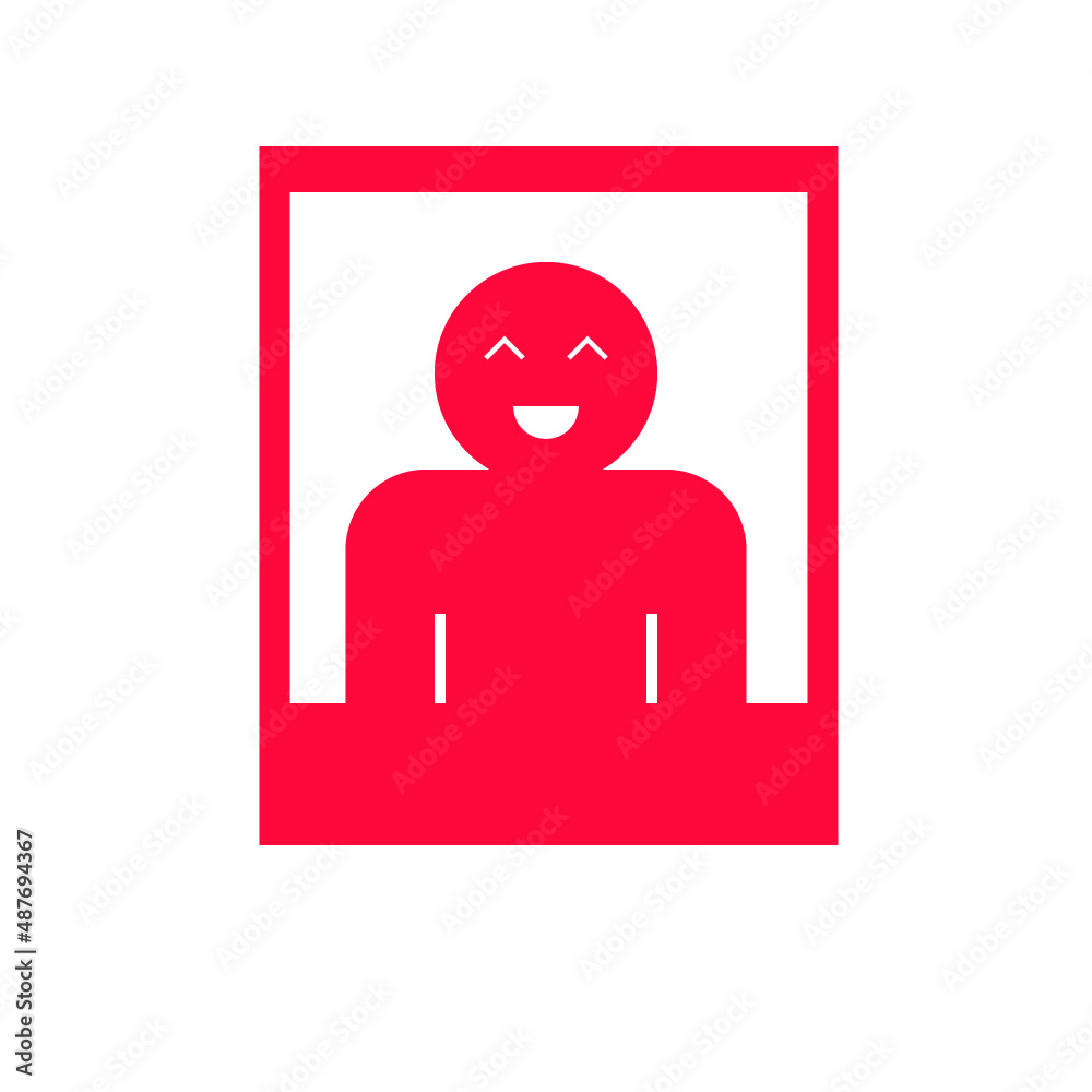 Frame in a polaroid photo, trendy flat style for your web design, app, logo, UI. Photo frame with a simple picture of a person. Vector illustration, EPS10. Frame in a polaroid photo, trendy flat style for your web design, app, logo, UI. Photo frame with a simple picture of a person. Vector illustration, EPS10.