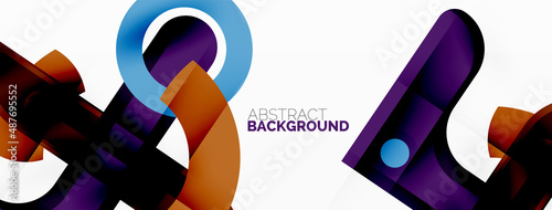 Color geometric stripes, lines abstract background. Minimal geometric template for wallpaper, banner, presentation