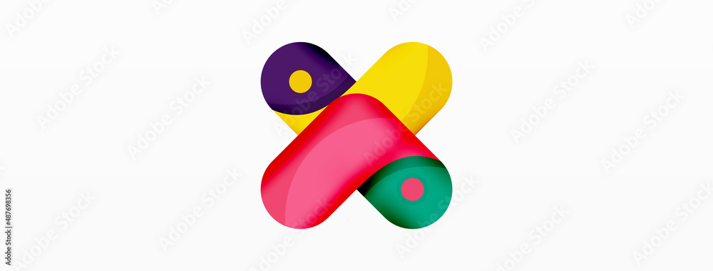Creative geometric wallpaper. Round arrow shape minimal geometric background. Techno business template for wallpaper, banner, background or landing Creative geometric wallpaper. Round arrow shape minimal geometric background. Techno business template for wallpaper, banner, background or landing