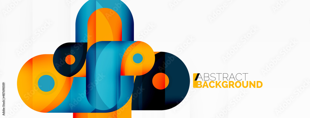 Creative geometric wallpaper. Round arrow shape minimal geometric background. Techno business template for wallpaper, banner, background or landing Creative geometric wallpaper. Round arrow shape minimal geometric background. Techno business template for wallpaper, banner, background or landing