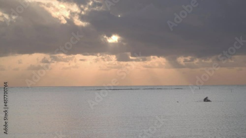 Fisherman At The Beach With Fish Net