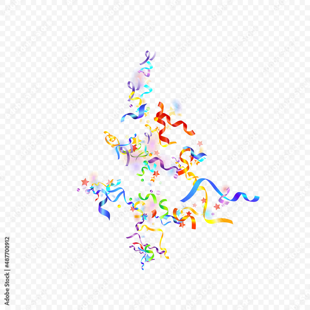 Obraz premium ribbon spiral confetti carnival color shine gift