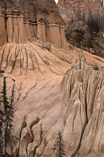 Eroded lava ash at Wheeler Geological Area near Creede Colorado. photo