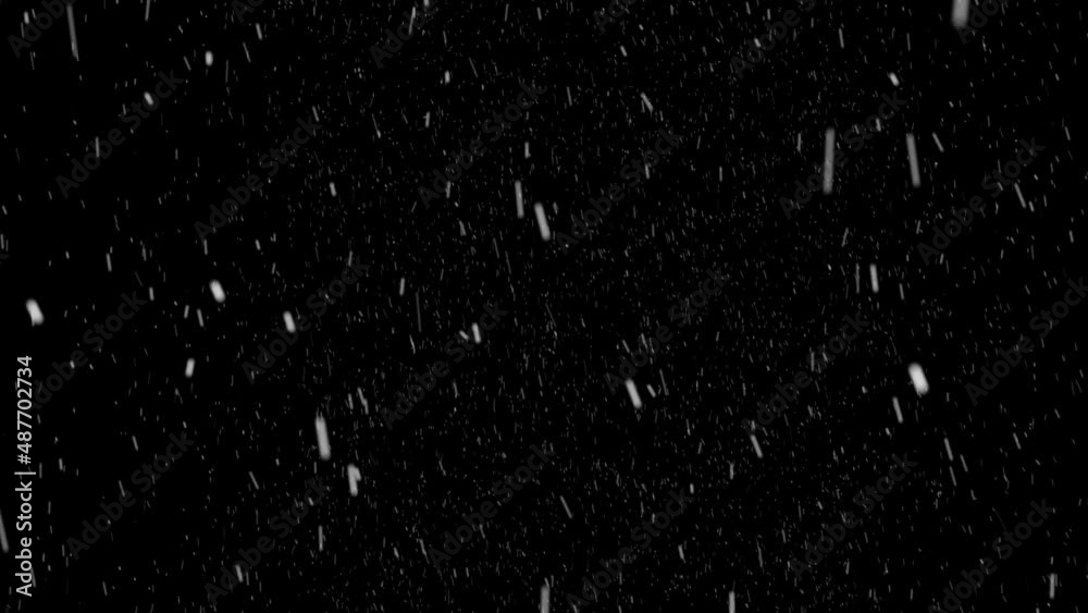 snow fall concept. Falling raindrops or snow against a black background
