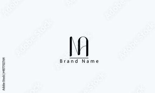 NA AN N A abstract vector logo monogram template