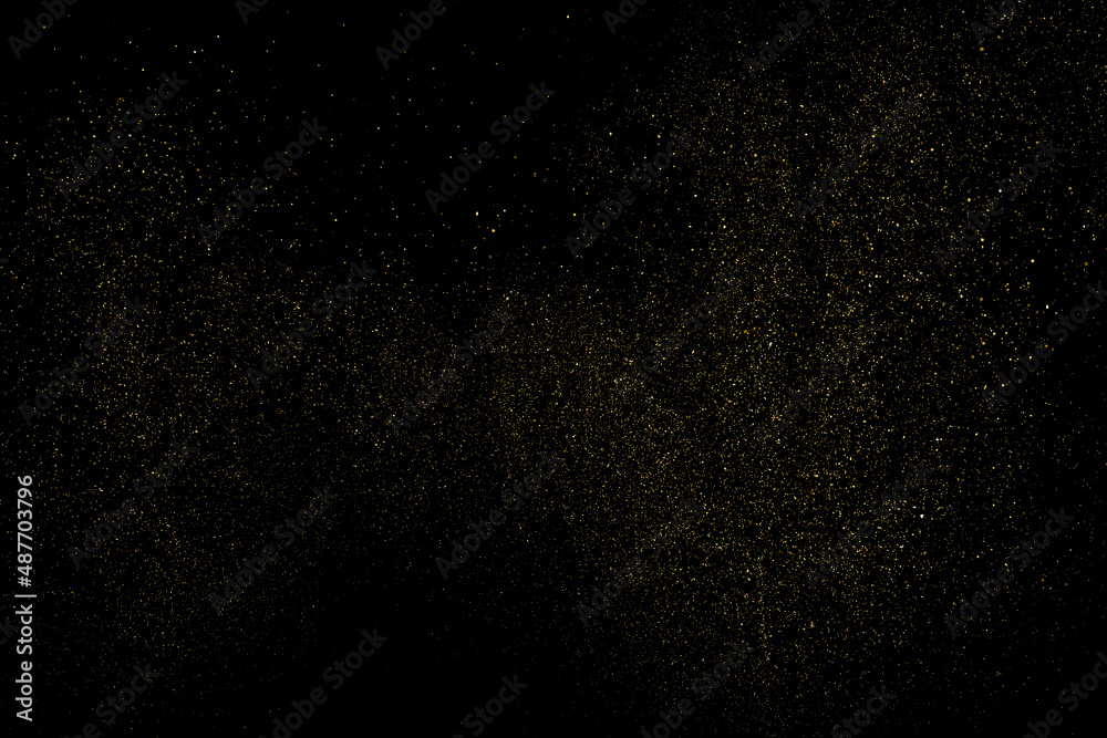 Gold Glitter Texture Isolated on Black Background. Golden stardust. Amber Particles Color. Sparkles Rain. Vector Illustration, Eps 10. Gold Glitter Texture Isolated on Black Background. Golden stardust. Amber Particles Color. Sparkles Rain. Vector Illustration, Eps 10.
