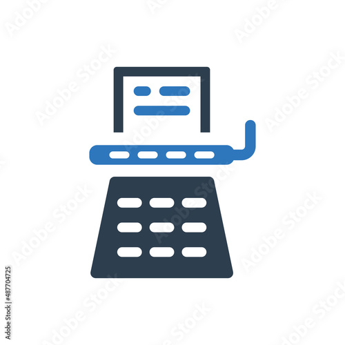Machine typewriter icon