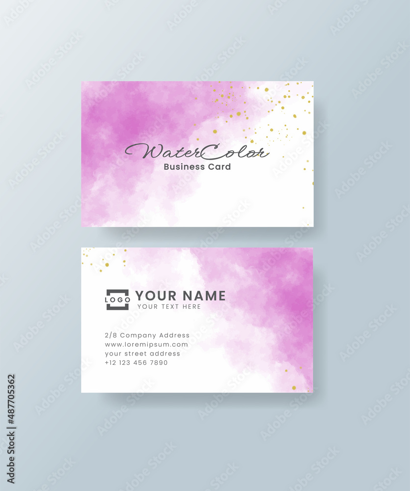 Wedding invitation with abstract watercolor background