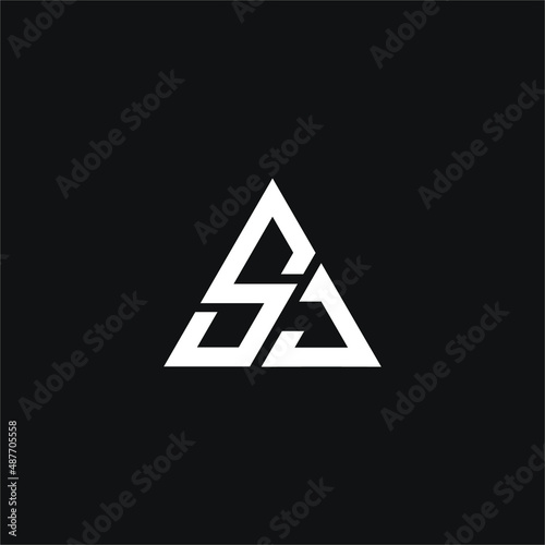 Free Download S and J letter with triangle logo concept vector stock illustration - GFXLoad