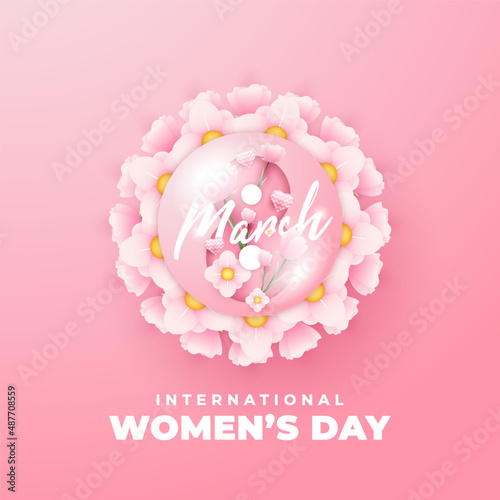 International women's day greeting design