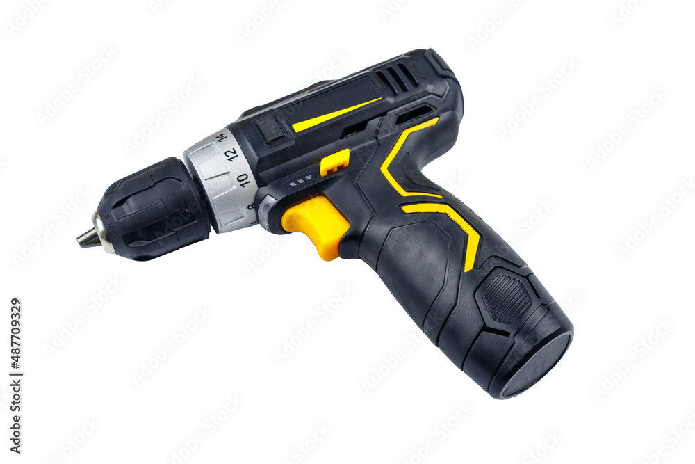Cordless screwdriver isolated on white background Cordless screwdriver isolated on white background