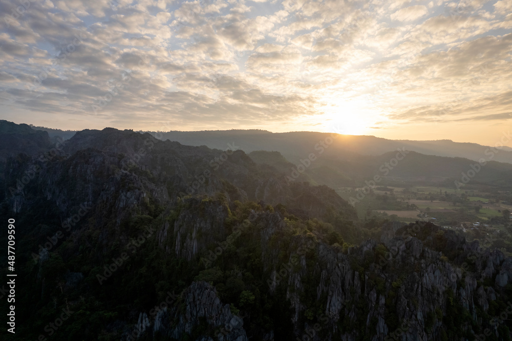 Fototapeta premium Noen Maprang district, Phitsanulok Unseen Thailand.