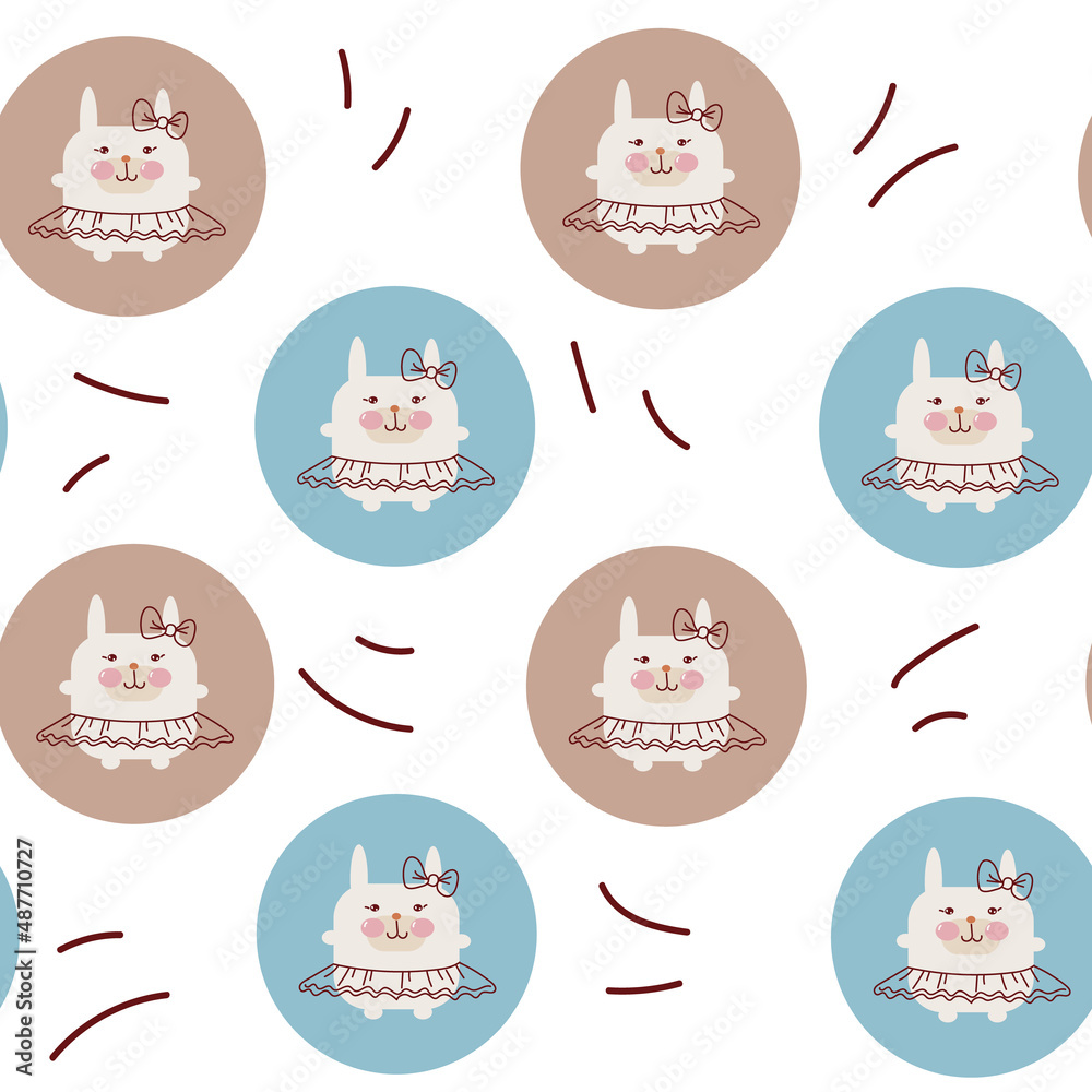 seamless pattern with rabbits seamless pattern with rabbits