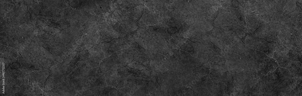 Dark black grey background marbled stone wall or rock industrial texture in website banner header backdrop design - obrazy, fototapety, plakaty 
