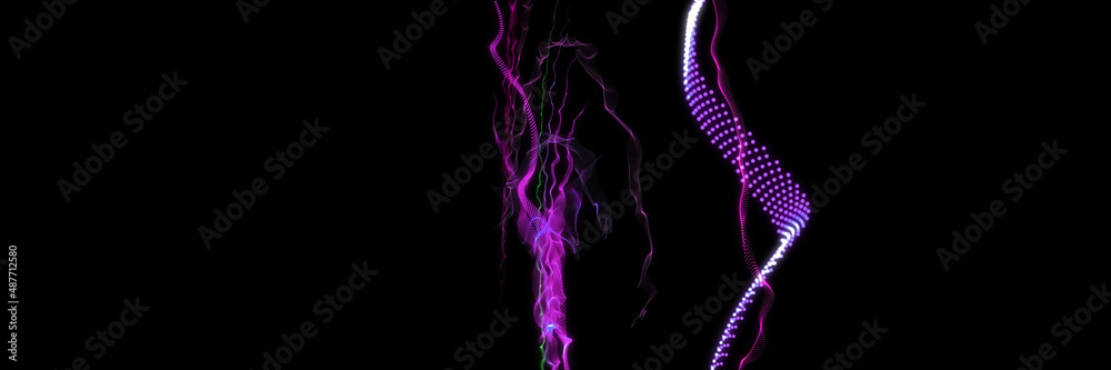 black abstract banner with purple fluid. minimalistic dark background with purple particles. black abstract banner with purple fluid. minimalistic dark background with purple particles.