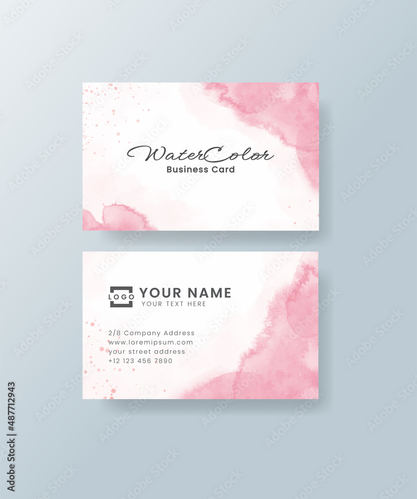 Watercolor business card