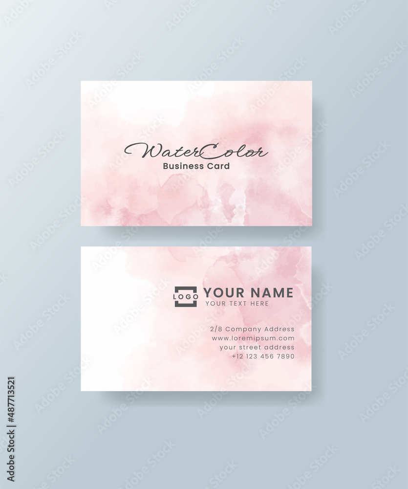 Fototapeta premium Watercolor business card