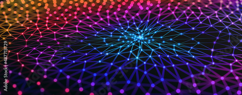 Bilde på lerret Connected by network