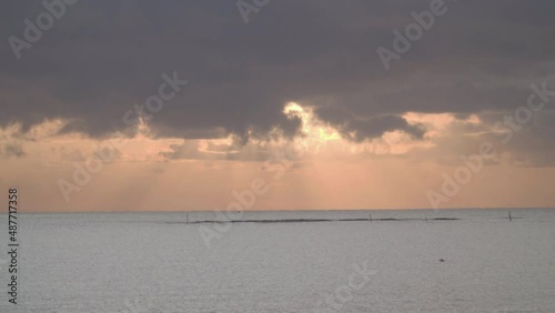 Sunlight On The Clouds And Sea