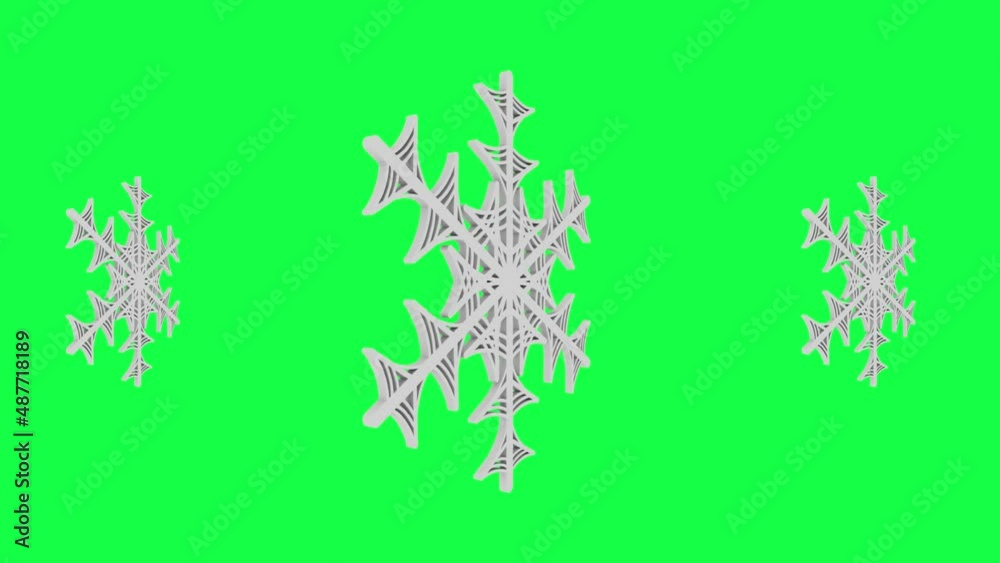 Snowflake on green background Snowflake on green background