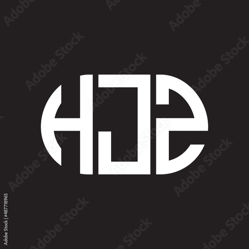 HJZ letter logo design on black background. HJZ creative initials letter logo concept. HJZ letter design.