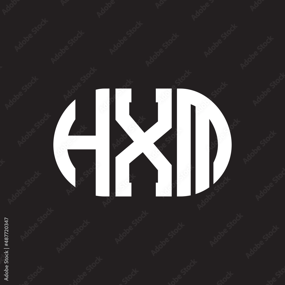 HXM letter logo design on black background. HXM creative initials letter logo concept. HXM letter design. HXM letter logo design on black background. HXM creative initials letter logo concept. HXM letter design.