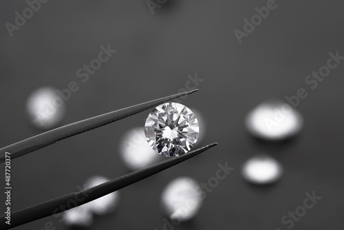 diamonds on Metal black background