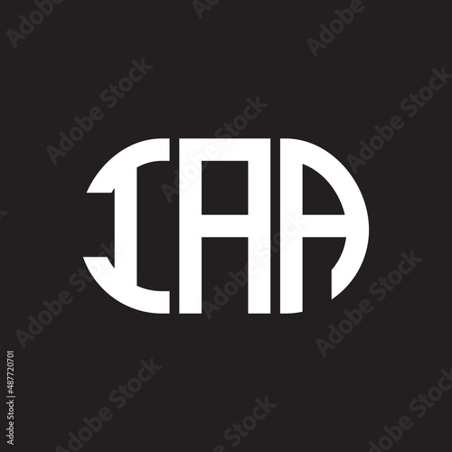 IAA letter logo design on black background. IAA creative initials letter logo concept. IAA letter design.