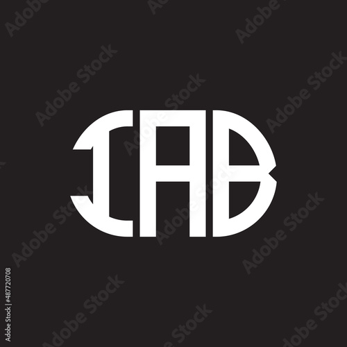 IAB letter logo design on black background. IAB creative initials letter logo concept. IAB letter design. photo