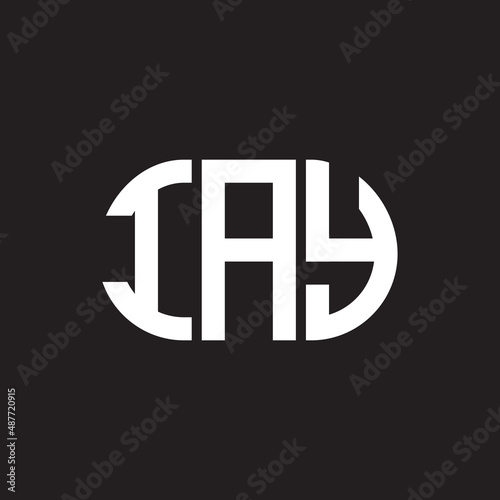 IAY letter logo design on black background. IAY creative initials letter logo concept. IAY letter design.