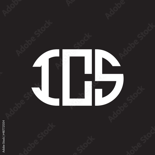 ICS letter logo design on black background. ICS creative initials letter logo concept. ICS letter design.