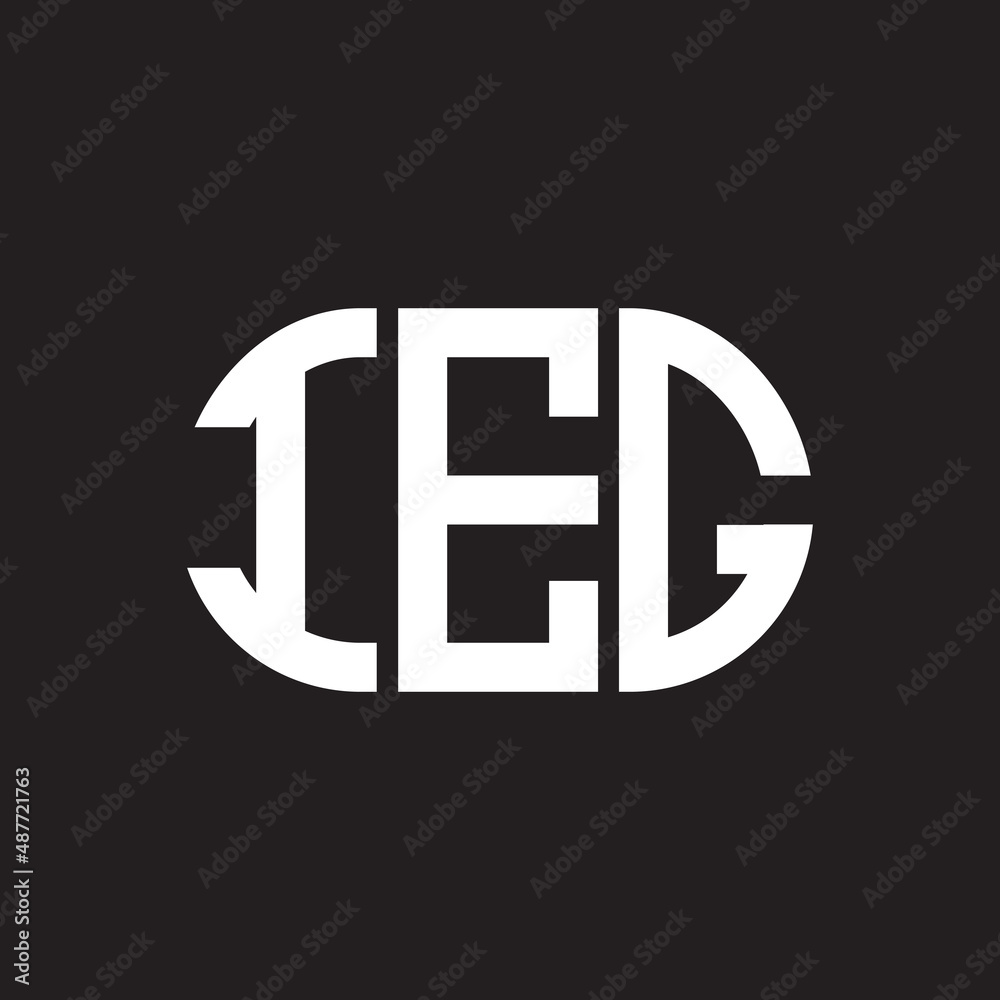 IEG letter logo design on black background. IEG creative initials letter logo concept. IEG letter design.