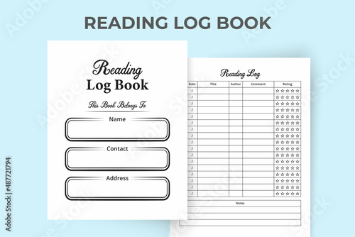 KDP interior reading notebook. Book review tracker journal for readers KDP interior. Book reading logbook and reader expression tracker interior. KDP interior notebook template. Book review log book.