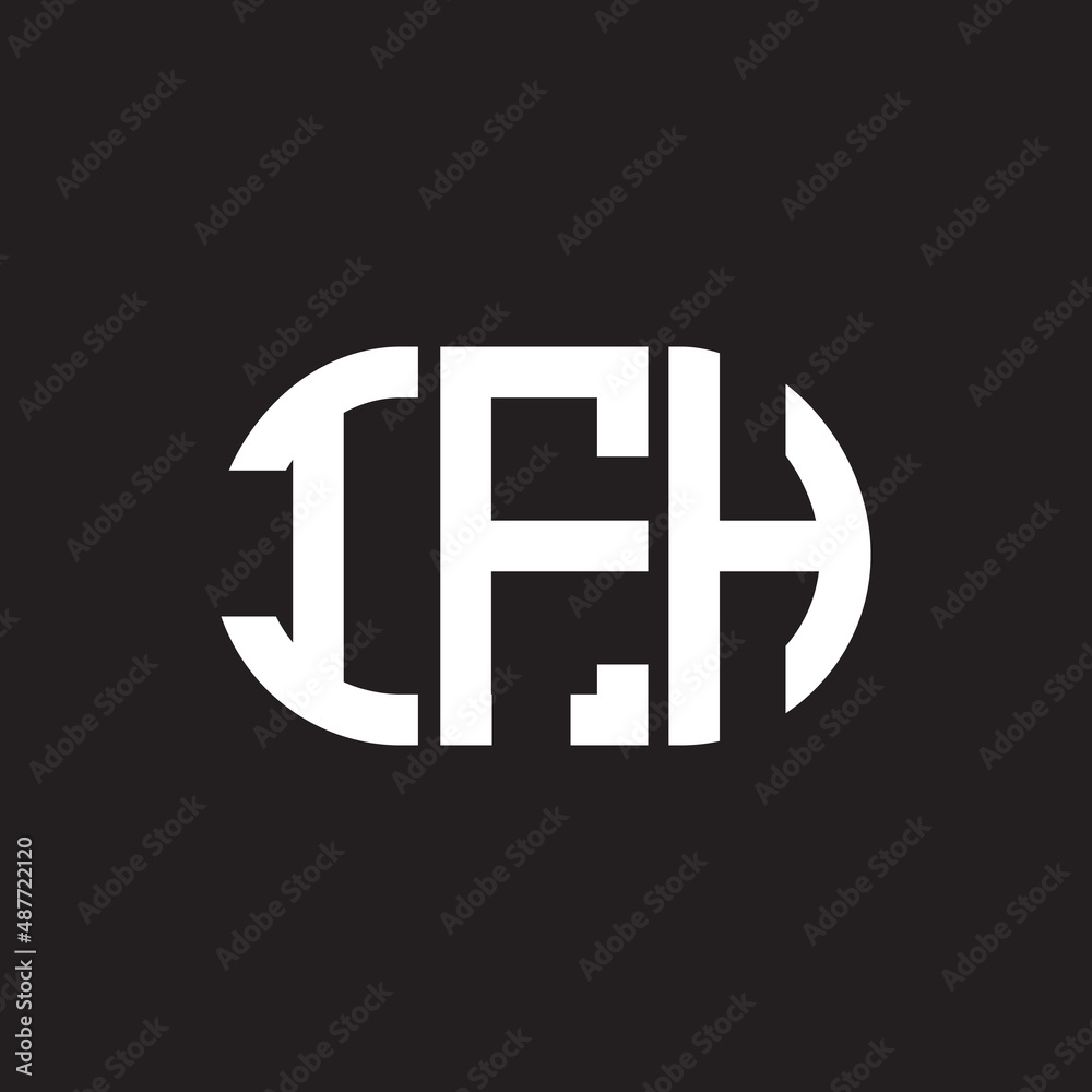 IFH letter logo design on black background. IFH creative initials letter logo concept. IFH letter design. IFH letter logo design on black background. IFH creative initials letter logo concept. IFH letter design.
