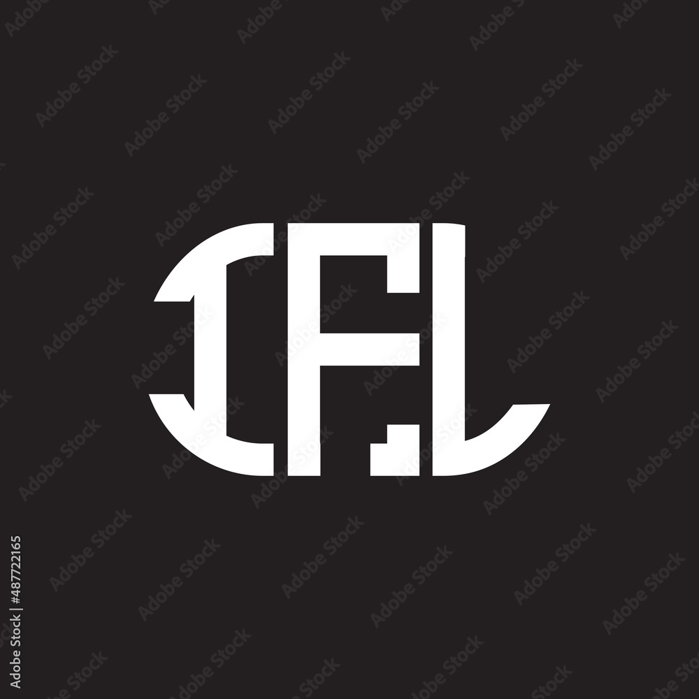 IFL letter logo design on black background. IFL creative initials letter logo concept. IFL letter design. IFL letter logo design on black background. IFL creative initials letter logo concept. IFL letter design.