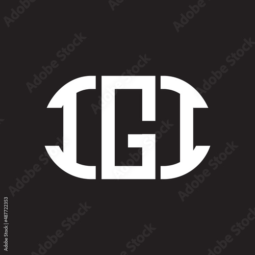 IGI letter logo design on black background. IGI creative initials letter logo concept. IGI letter design.