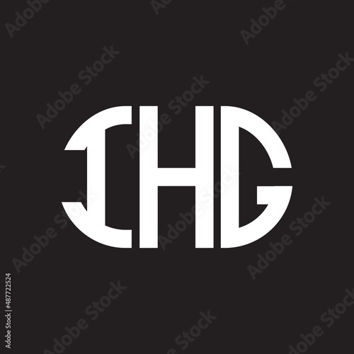 IHG letter logo design on black background. IHG creative initials letter logo concept. IHG letter design.