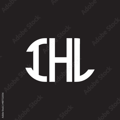 IHL letter logo design on black background. IHL creative initials letter logo concept. IHL letter design. photo