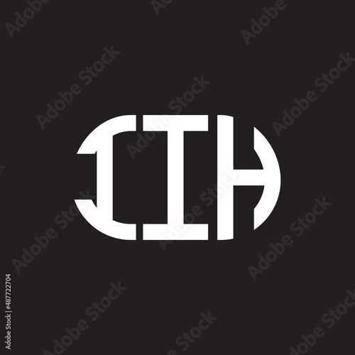 IIH letter logo design on black background. IIH creative initials letter logo concept. IIH letter design. photo