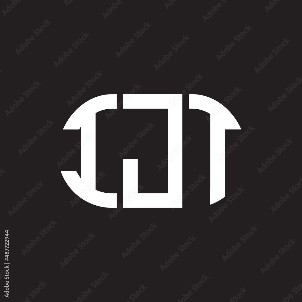 IJT letter logo design on black background. IJT creative initials letter logo concept. IJT letter design. IJT letter logo design on black background. IJT creative initials letter logo concept. IJT letter design.