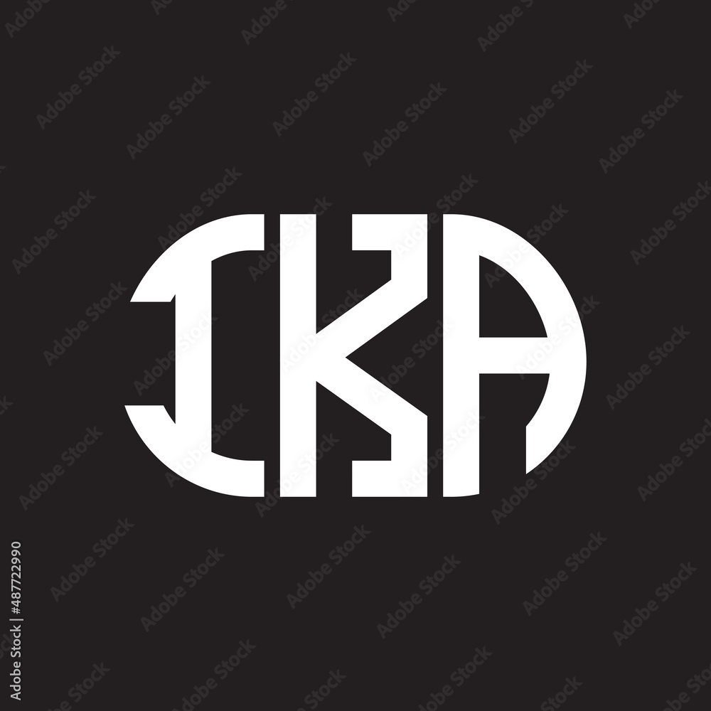 IKA letter logo design on black background. IKA creative initials letter logo concept. IKA letter design. IKA letter logo design on black background. IKA creative initials letter logo concept. IKA letter design.