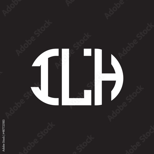 ILH letter logo design on black background. ILH creative initials letter logo concept. ILH letter design.
