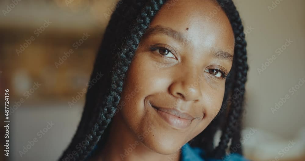 Portrait of happy smiling young black woman Portrait of happy smiling young black woman