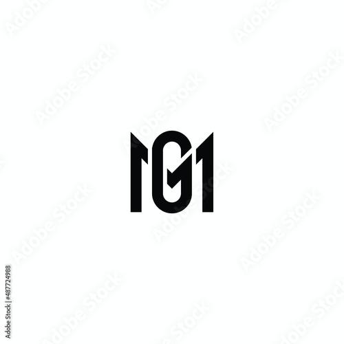 initials Letter MG Monogram Logo Design Vector. Minimal emblem design template.
