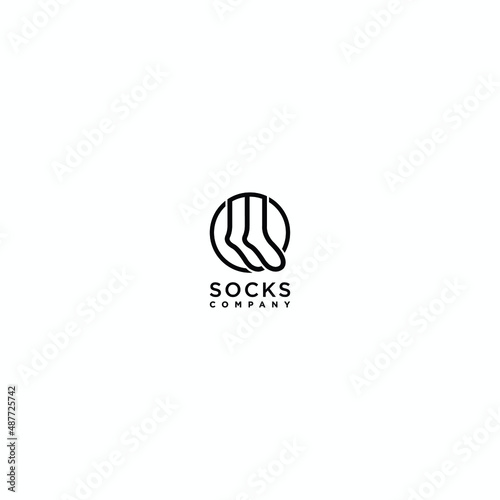 socks outline vector icon. illustration flat vector simple element